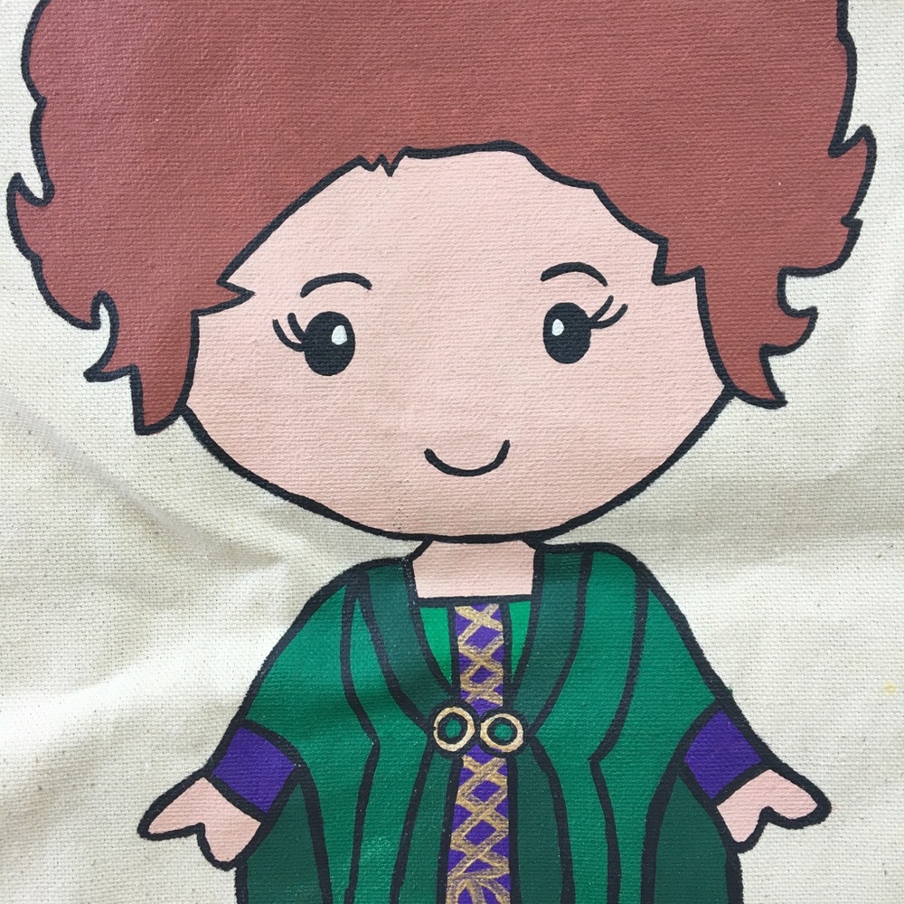 Hocus Pocus Hand-painted Canvas Backpack